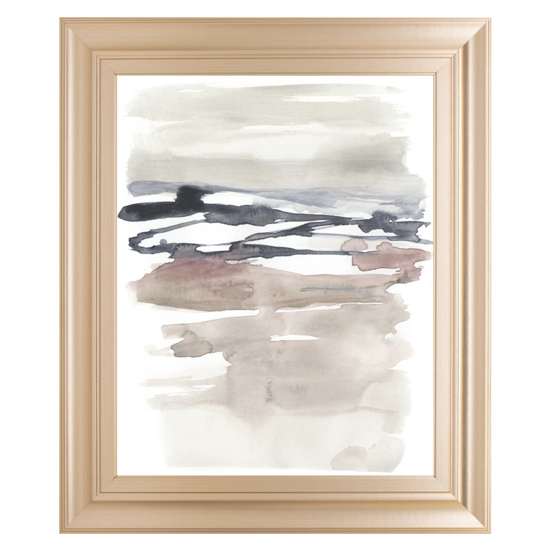 Art mural Tiered Horizon II - 22 po x 26 po - Cadre beige