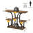 42.5" Console Table, Industrial 4-Tier Sofa Table Entryway Table With Curved Base, Narrow Wood Accent Tables With Storage Shelves For Living Room, Hallway, Foyer, Rustic Brown