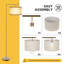 Lampe sur pied traditionnelle 60,6 po Calaver-817509404