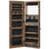 Armoire à bijoux murale rustique rectangulaire avec miroir lumineux intégré - Organisateur de bijoux ultime pour le maquillage du visage des femmes - Parfait pour les cadeaux d'anniversaire