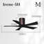 60" Irene 5-Blade Hugger Ceiling Fan with Wall Remote-1087667389-1087667332-1087667391