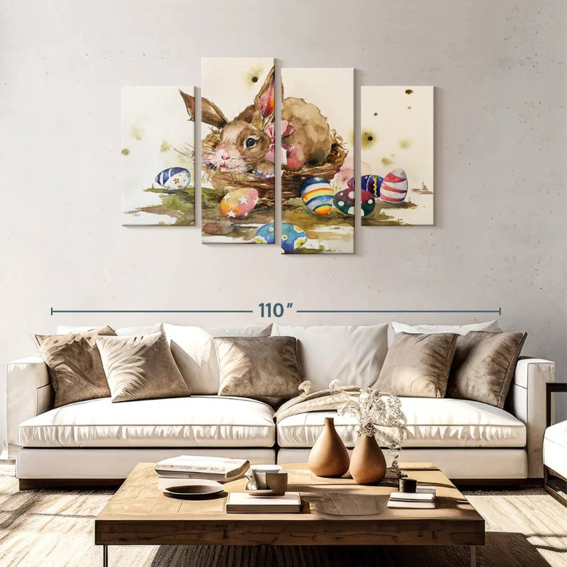 Œufs de lapin de Pâques Brampt, H 48 po x l 75 po