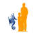 Jumbo Blue Seahorse Statue