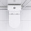 Toilette Upflush pour sous-sol, système de toilette Macerating 600W avec double chasse puissante, siège allongé 17,25 ADA Comfort, siège à fermeture en douceur, 3 entrées d'eau se connectent au lavabo, douche, blanc