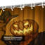 Rideau de douche citrouille d'Halloween avec 12 crochets-534664112