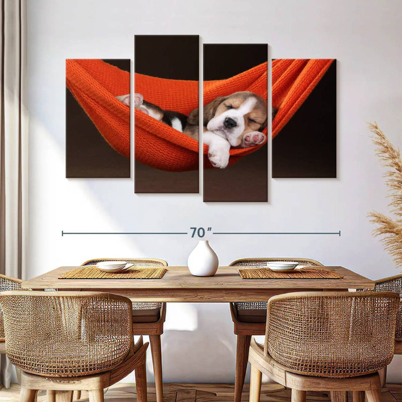 Brampt Beagle In Hammock, 42" H x 68" W