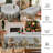 Machine-washable gray polyester tablecloth with gold snowman pattern for Christmas-839290716