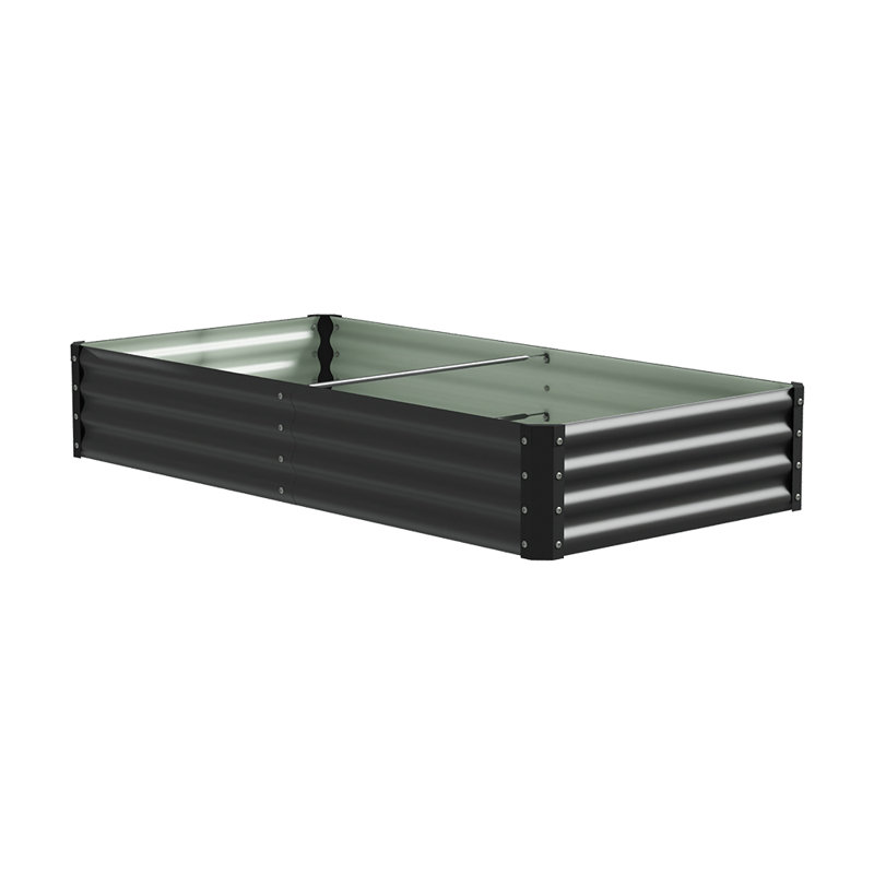 Metal Raised Garden Bed, 30" H x 180" W x 90" D, Black