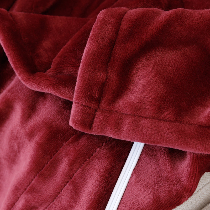  Jeté chauffant 1 pièce Microplush, Rouge