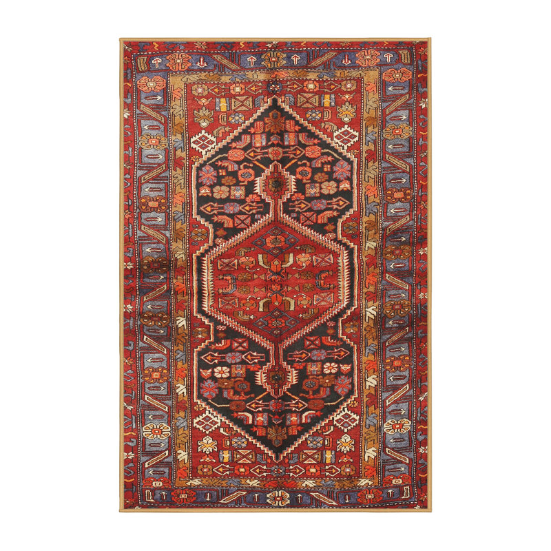 Tapis rouge à motif sud-ouest, Rectangle 4 pi x 6 pi