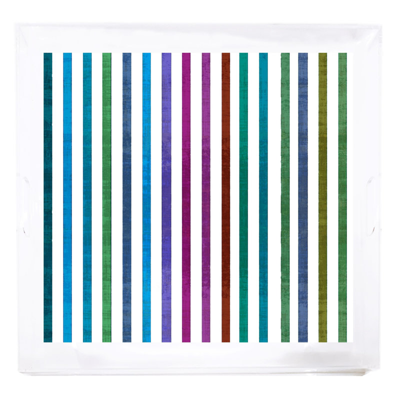 Pop Art Acrylic Square Decorative Tray, Jewel