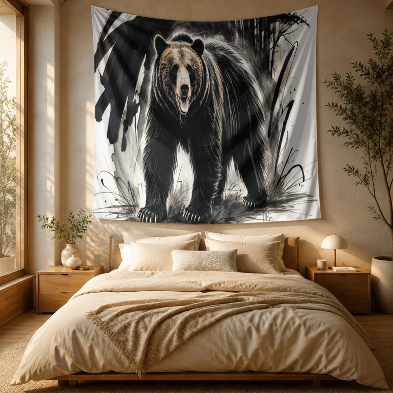 Tapisserie «Wildlife Sun Bear», 88 po x 104 po