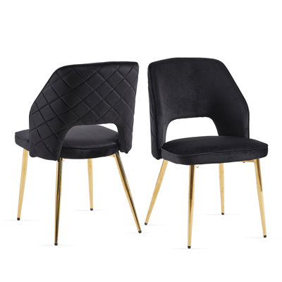 17.71'' H Velvet Upholstered Side Chair