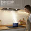 Hotte sous l'armoire 30 po CIARRA, hotte de cuisine convertible avec finition en acier inoxydable, éclairage DEL, filtres réutilisables et ventilation silencieuse-126427233