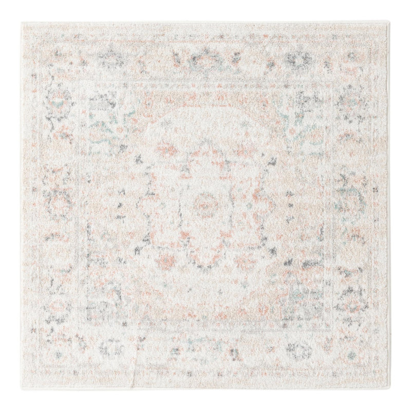 Hagedorn Oriental Area Rug, Square 7'10", Gray