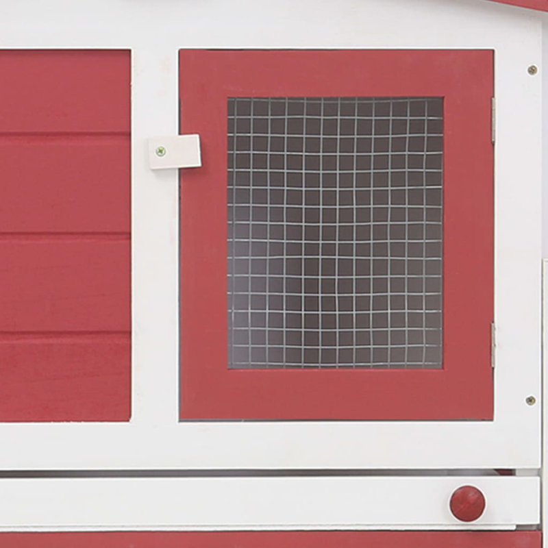 Ludgershall Weather Resistant Rabbit Hutch, Red