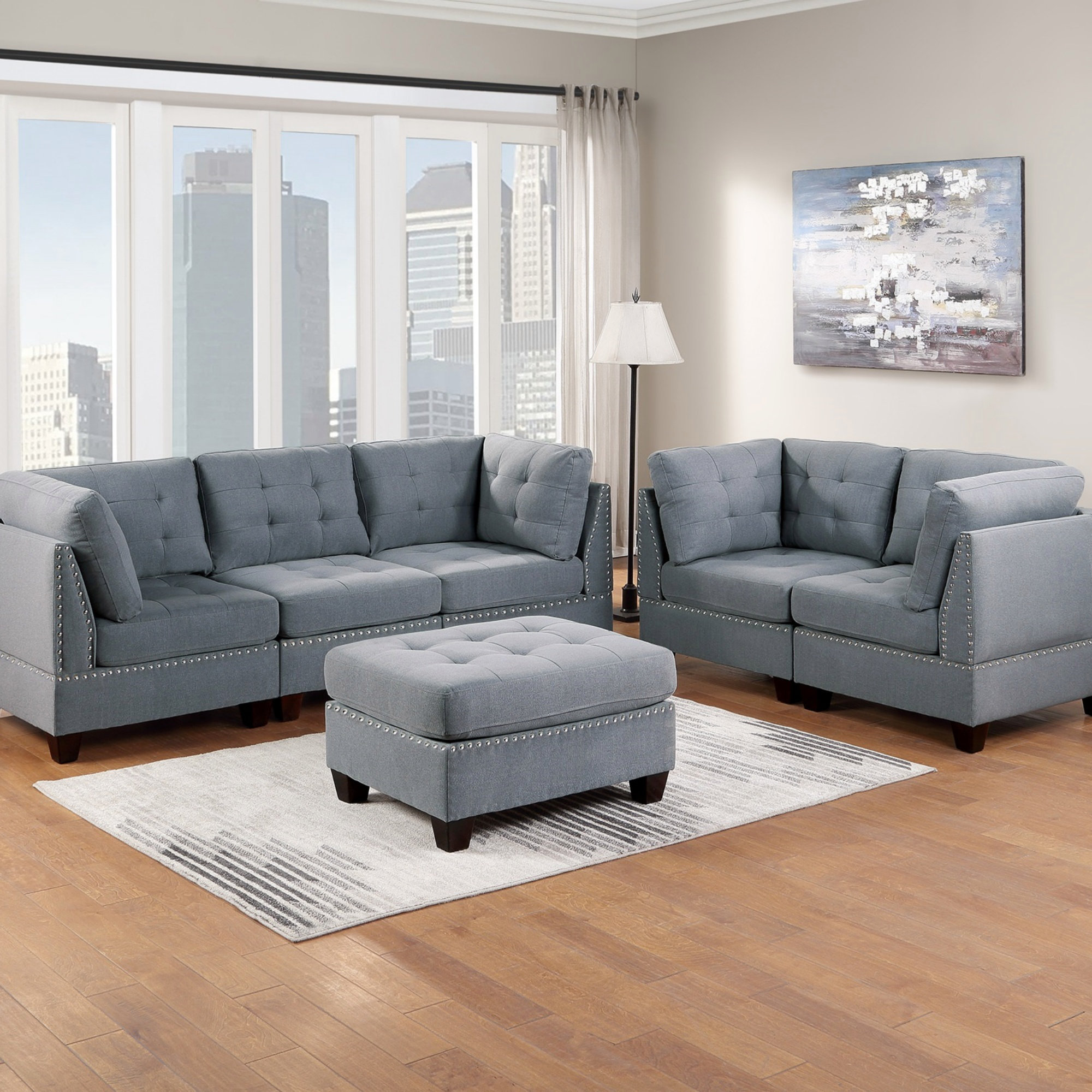 Latitude Run® Modular Sofa Set 6Pc Set Living Room Furniture Sofa ...