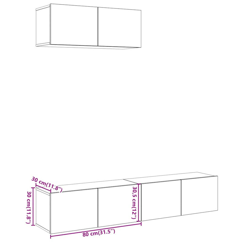 Axente TV Stand for TVs up to 88", Artisan Oak, 160cm