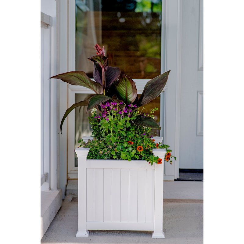 White Vinyl Planter Box