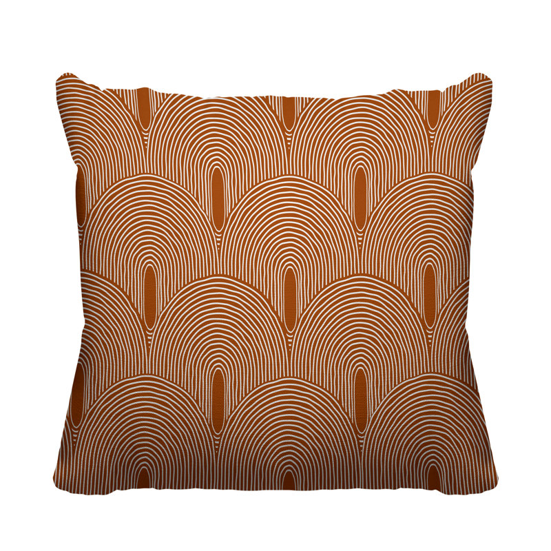 Coussin Limpo, L 17 po x H 17 po, Orange brûlé