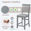 Ensemble de chaises à hauteur de comptoir pour 4 personnes, chaise de cuisine avec siège rembourré, tabouret de bar à hauteur de comptoir-1383571984