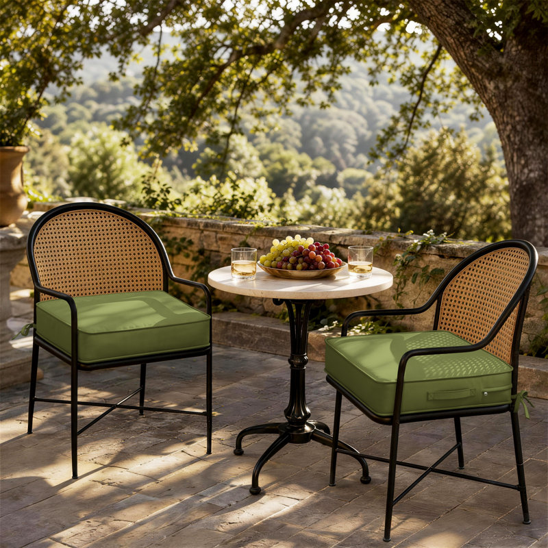 Coussins de chaise d'extérieur pour l'extérieur, coussins de chaise de patio résistants à l'eau avec poignée et fond antidérapant
