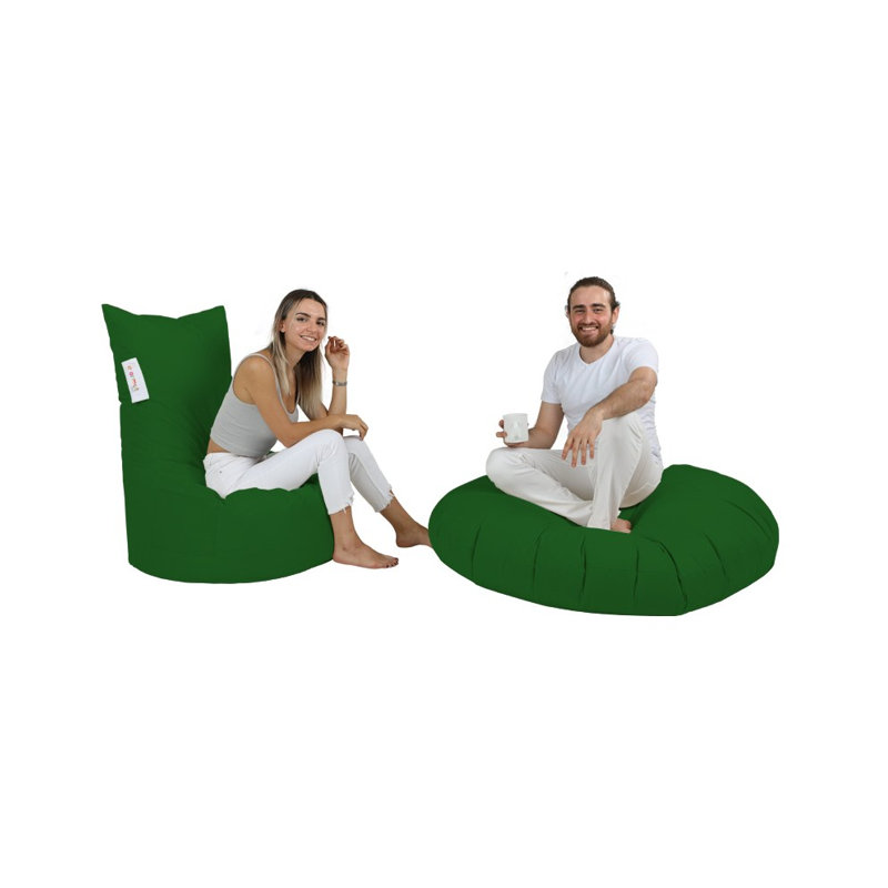 Pouf de jardin, Polyester vert