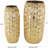 Braseby Metal Tall Decorative Gold Vase with Grooved Patterns Set-1697063650