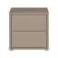 Chadwic Modern minimalistic bedside table with 2 drawers, engineered wood, taupe, 49.8 cm W x 47.9 cm H x 41.5 cm D-124641031