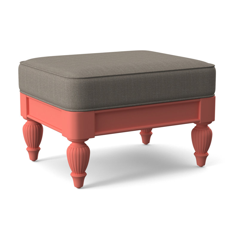 Grand View Ottoman, Stone Crypton Performance; 0884-83, Antique Black Finish