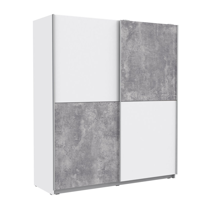 Armoire Anglers, Blanc / Gris foncé
