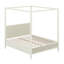 Wooden Canopy Platform Bed Frame with Timeless Fluted Panels and Thick Support Slats-133058624-133058626