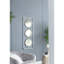 Décoration murale avec miroirs blancs et dorés - Style simple, miroir de 2 x 110 x 40 cm et cadre en métal, 110 x 2 x 40 cm, 3,3 kg