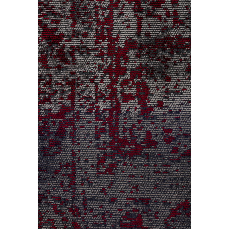 Tapis de luxe oriental gris / rouge Rapture, Rectangle 7 pi 10 po x 11 pi 2 po