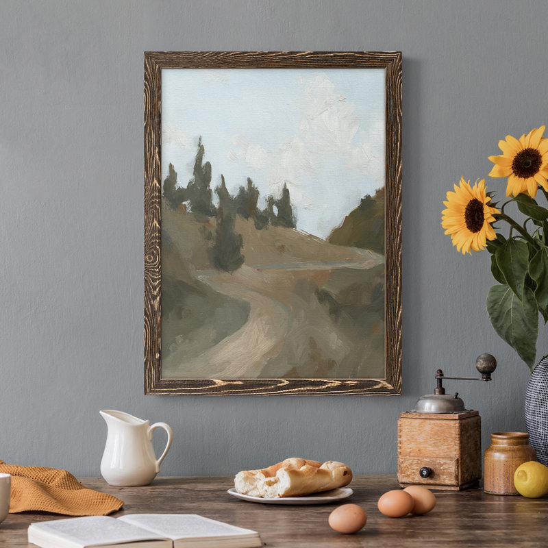 Toile encadrée West Trail, Encadré de bois de noyer, H 17 po x l 20 po x P 1 po