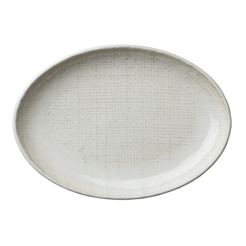 Assiettes ovales en tricot, par Luzerne, H 3 po x l 6 po x P 3 po