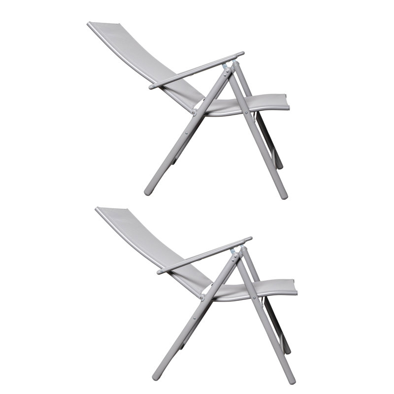 Foldable Outdoor Patio Dining Armchair, White