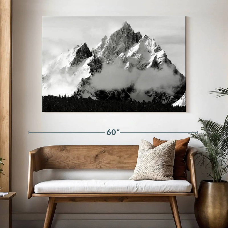 Grand Tetons enneigé Alvord, H 34 po x l 51 po