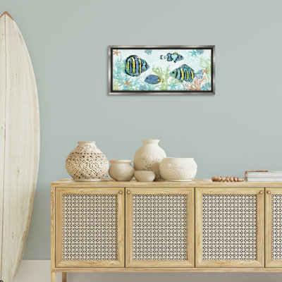  "Divers poissons sous l'eau", art mural encadré par Carol Robinson