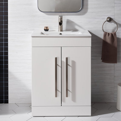 Ensemble de meuble-lavabo simple moderne à 2 tiroirs 24 po Pacifica