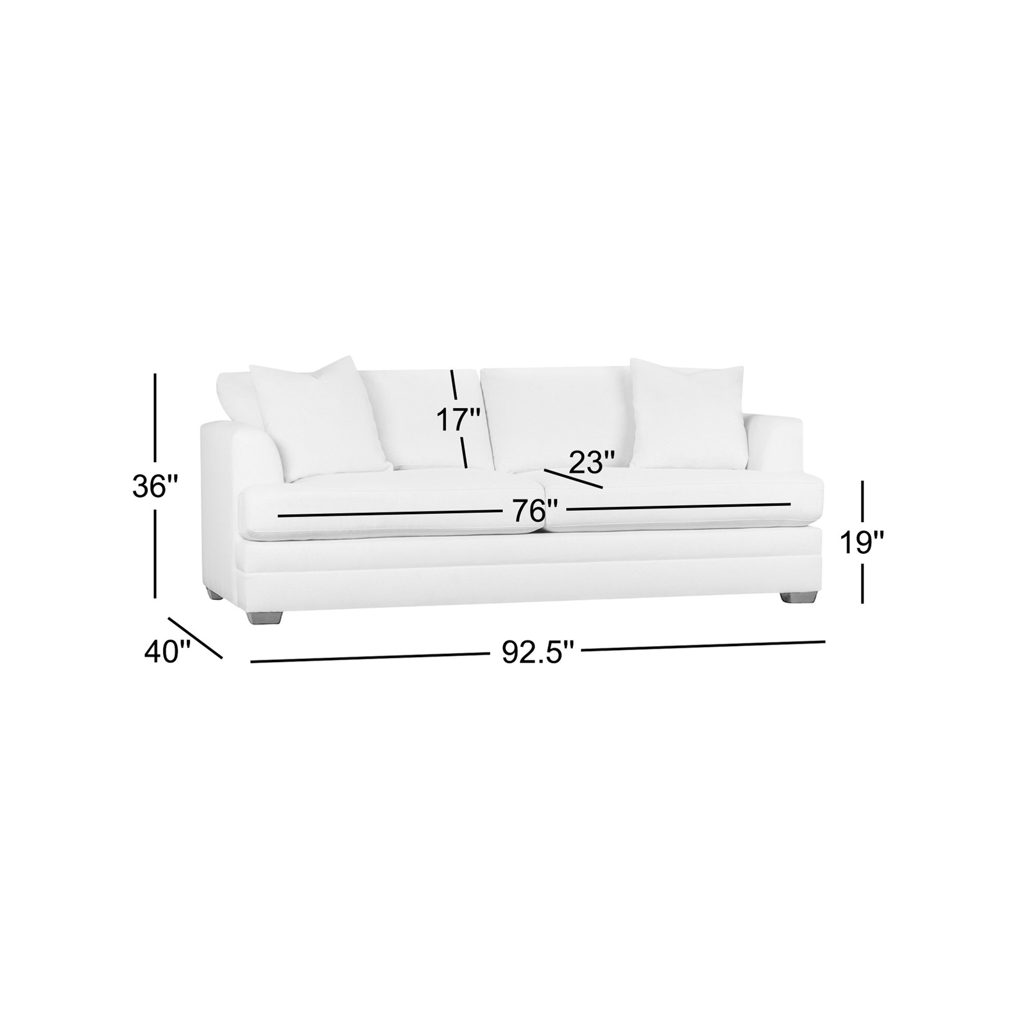 Edan Upholstered Sofa, Drusky Linen Sustain® Basketweave