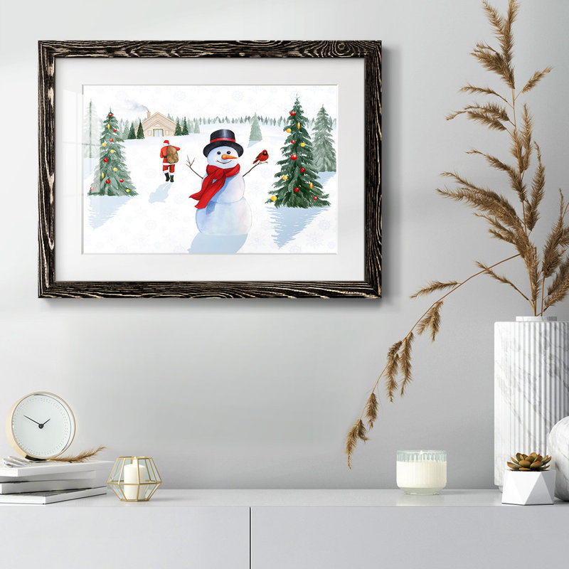 Père Noël, bonhommes de neige, collection A, Noir, H 18 po x l 26 po