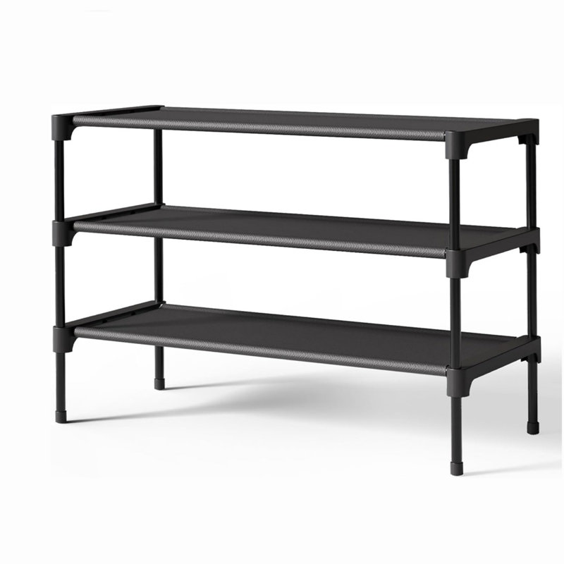  Shoe Rack - Premium Non-woven Shoe Rack Shelf, Shoe Organizer For Closet, Entryway, Garage & Corridor, Sturdy & Durable Long Stackable Shoe Shelves, Medium