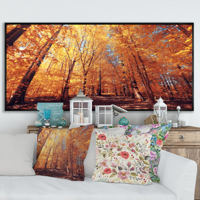 Mystic Yellow Fall Forest - reproduction d'art sur toile traditionnelle