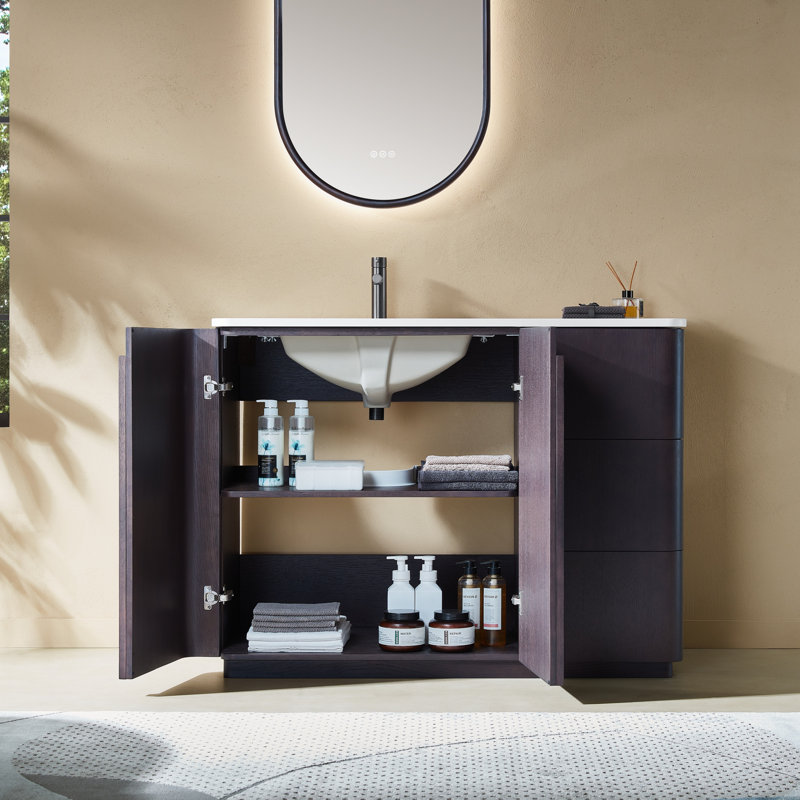 Parma 48" W Single Vanity, Espresso Oak