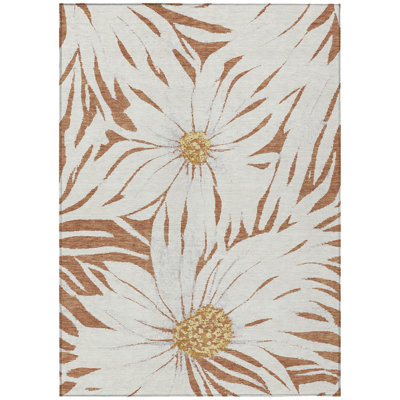 Machine Washable Indoor/Outdoor Oliveras ACN2263 Floral Rug