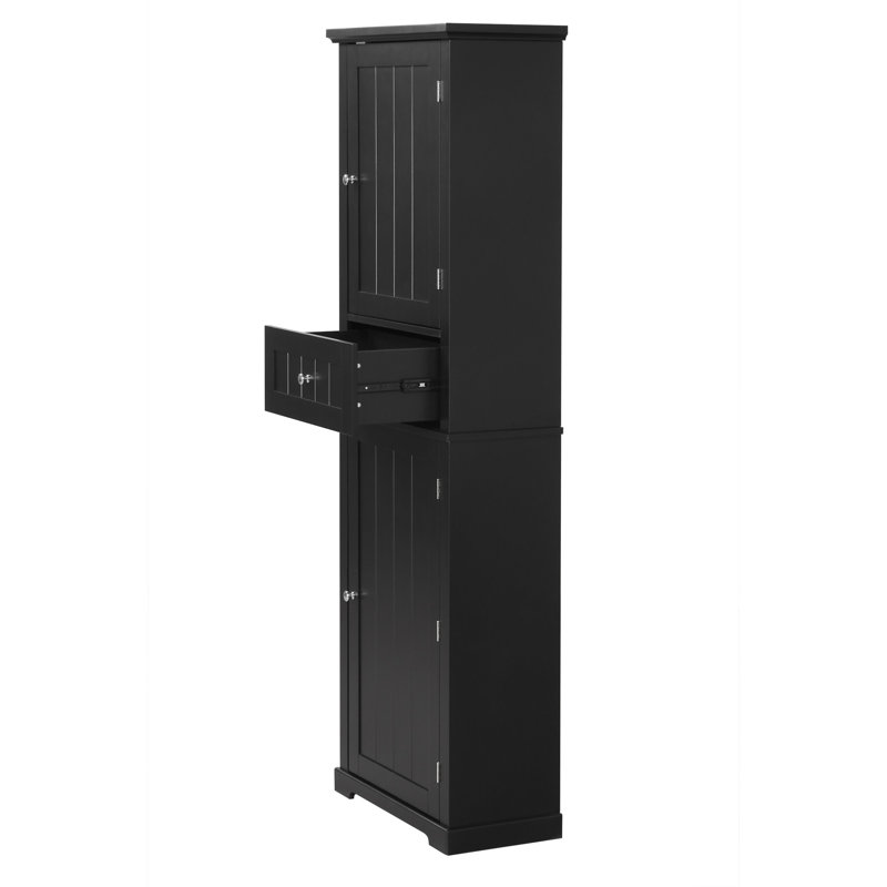 Grande armoire de rangement pour salle de bain, Noir, H 67,3 po x l 22 po x P 11 po