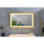Miroir rectangulaire 42 po x 24 po à DEL avec effet de brouillard et à intensité variable pour salle de bain L 24 H Fonction de réglage Beauté