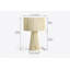 Lampe de table en rotin 18,5 pouces Boho, lampes de table en osier tissé à la main blanc crème avec abat-jour en tissu, lampe de chevet naturelle