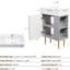Meuble-lavabo de 21,6 po avec lavabo en céramique - Gris 24Vb06-21Mgr. Design contemporain. Artisanat du bois. Rangement généreux. Lavabo hygiénique et durable. Assemblage requis 24Vb06-21Mgr Conception élégante